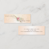 Modern elegant stijlvol, Confetti, schaar, Roos Mini Visitekaartje (Voorkant / Achterkant)