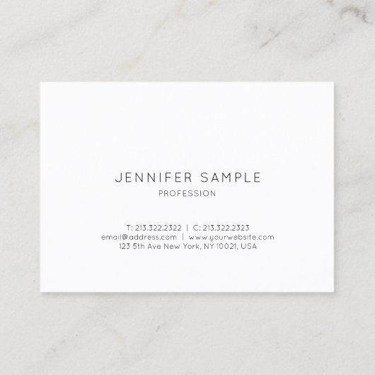 Modern elegant stijlvol design Gold Luxe Glam Visitekaartje (Achterkant)