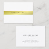 Modern elegant stijlvol design Gold Luxe Glam Visitekaartje (Voorkant / Achterkant)