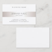 Modern elegant stijlvol design met zilver visitekaartje (Voorkant / Achterkant)