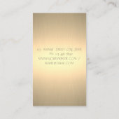 Modern elegant stijlvol, eenvoudig Faux Gold, scha Visitekaartje (Achterkant)