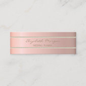 Modern elegant stijlvol, eenvoudig, parels mini visitekaartje (Voorkant)