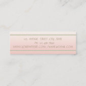 Modern elegant stijlvol, eenvoudig, parels mini visitekaartje (Achterkant)