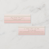 Modern elegant stijlvol, eenvoudig, parels mini visitekaartje (Voorkant / Achterkant)