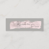 Modern elegant stijlvol, eenvoudig, verflijn mini visitekaartje (Voorkant)