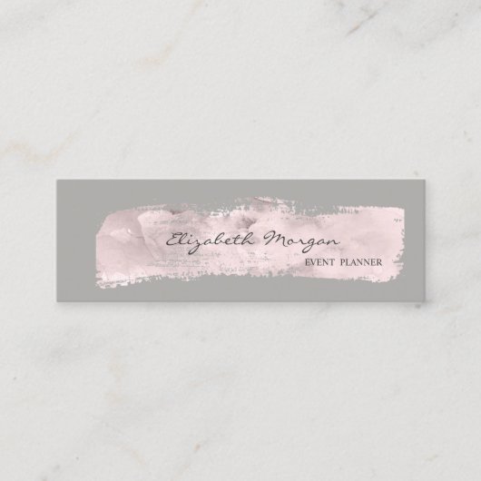 Modern elegant stijlvol, eenvoudig, verflijn mini visitekaartje (Voorkant)