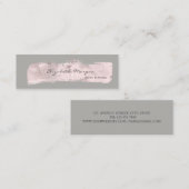 Modern elegant stijlvol, eenvoudig, verflijn mini visitekaartje (Voorkant / Achterkant)