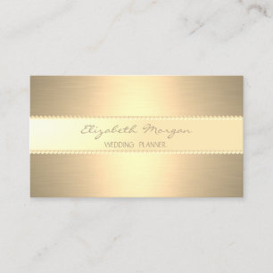 Modern elegant stijlvol, Faux Gold, Stripes, Pearl Visitekaartje
