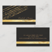 Modern elegant stijlvol, gestreept visitekaartje (Voorkant / Achterkant)