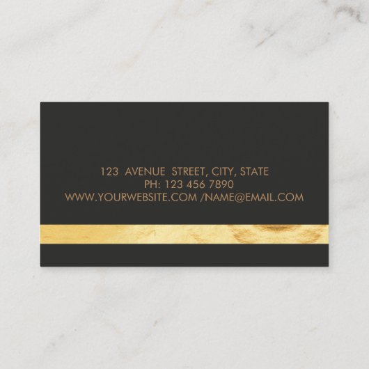 Modern elegant stijlvol, gestreept visitekaartje (Achterkant)