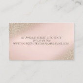 Modern elegant stijlvol Glitter Bokeh Gold Lotus Visitekaartje (Achterkant)