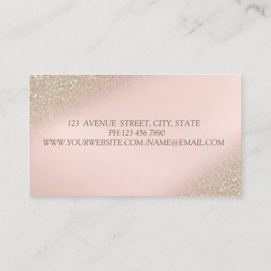 Modern elegant stijlvol Glitter Bokeh Gold Lotus Visitekaartje (Achterkant)