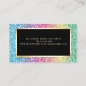 Modern elegant stijlvol Glitter Ombre Lijst Visitekaartje (Achterkant)