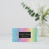 Modern elegant stijlvol Glitter Ombre Lijst Visitekaartje (Staand voorkant)