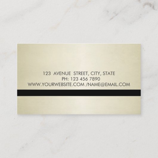 Modern elegant stijlvol, glitter Stripes Visitekaartje (Achterkant)