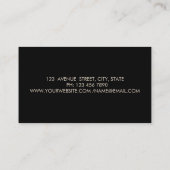 Modern elegant stijlvol, glitter Stripes, zwart Visitekaartje (Achterkant)