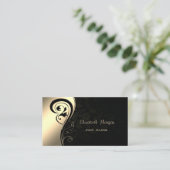 Modern elegant stijlvol goud, Damask Visitekaartje (Staand voorkant)