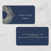 Modern elegant stijlvol, goud, wit visitekaartje (Voorkant / Achterkant)