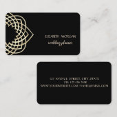 Modern elegant stijlvol, goud, zwart visitekaartje (Voorkant / Achterkant)