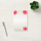 Modern elegant stijlvol, hibiskus-persoonlijk post-it® notes (Kantoor)