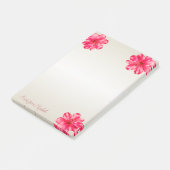 Modern elegant stijlvol, hibiskus-persoonlijk post-it® notes (Schuin)