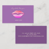 Modern elegant stijlvol, lips, mager artiest visitekaartje (Voorkant / Achterkant)