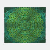 Modern & Elegant Stijlvol Mandala Boho Donkergroen Fleece Deken (Voorkant (Horizontaal))