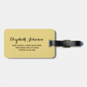 Modern elegant stijlvol ontwerp voor Gold Cool Tra Bagagelabel (Achterkant horizontaal)