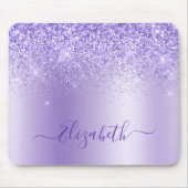 Modern Elegant Stijlvol Paars Glitter Muismat (Voorkant)