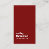 Modern Elegant Stijlvol Rood Wit Haar Salon Loyal Klantenkaartje (Voorkant)