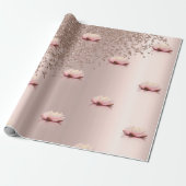 Modern Elegant Stijlvol Roos Gold Diamonds Lotus Cadeaupapier (Uitgerold)