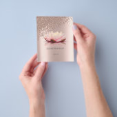 Modern Elegant Stijlvol Roos Gold Diamonds Lotus Flyer (Hand)