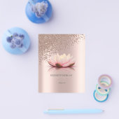 Modern Elegant Stijlvol Roos Gold Diamonds Lotus Flyer (Enkel)