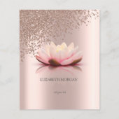 Modern Elegant Stijlvol Roos Gold Diamonds Lotus Flyer (Voorkant)