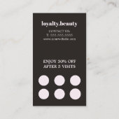 Modern Elegant Stijlvol Roos Wit Haar Salon Klantenkaartje (Achterkant)