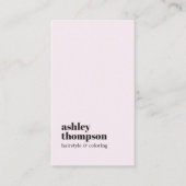 Modern Elegant Stijlvol Roos Wit Haar Salon Klantenkaartje (Voorkant)