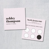 Modern Elegant Stijlvol Roos Wit Haar Salon Klantenkaartje