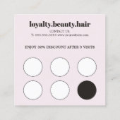 Modern Elegant Stijlvol Roos Wit Haar Salon Klantenkaartje (Achterkant)