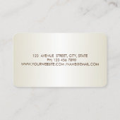 Modern elegant stijlvol, striped, Gold Circles, Li Visitekaartje (Achterkant)