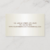 Modern elegant stijlvol, striped, Gold Circles, Li Visitekaartje (Achterkant)