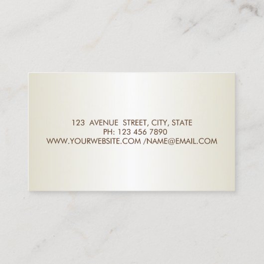 Modern elegant stijlvol, striped, Gold Circles, Li Visitekaartje (Achterkant)