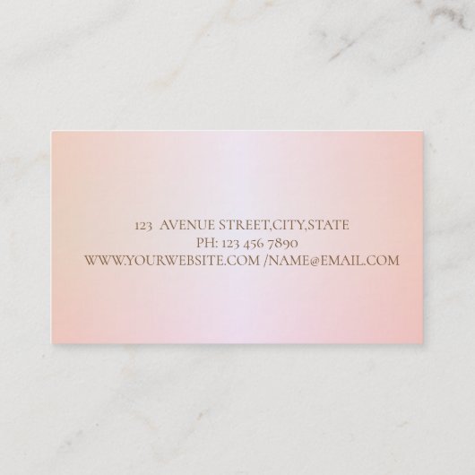 Modern elegant stijlvol striped, Gold Lijst Visitekaartje (Achterkant)