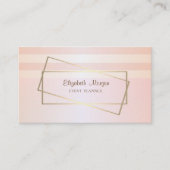 Modern elegant stijlvol striped, Gold Lijst Visitekaartje (Voorkant)