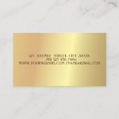 Modern elegant stijlvol striped, Gold Visitekaartje (Achterkant)