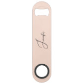 Modern Elegant Stijlvol Trendy Monogram Roos Goud Speed Flessenopener (Voorkant)
