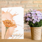 Modern Elegant Stijlvolle Bloem Verjaardagskaart Feestdagen Kaart