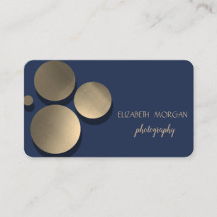 Modern Elegant,Stippen,Blauw Visitekaartje