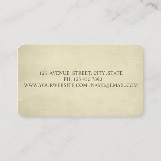 Modern Elegant, Stippen Visitekaartje (Achterkant)