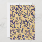 Modern Elegant Stork Baby Boy Shower Invitation Kaart (Achterkant)