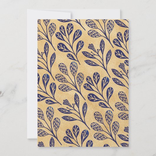 Modern Elegant Stork Baby Boy Shower Invitation Kaart (Achterkant)